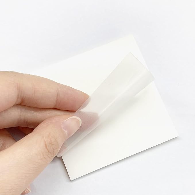 6Pack Transparent Sticky Notes, Clear, 3’’ x 3’’ Translucent, Waterproof See Through, 300 Sheets