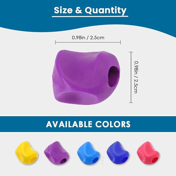JustBlanks 20 Pcs Pencil Grips for Kids Handwriting - Pencil Grippers Writing Tool, Pencil Holder for Kids, Writing Posture Correction Tools for Toddlers, Preschoolers Needs for Classroom