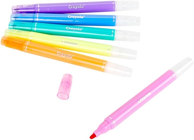 Crayola Take Note Erasable Highlighters (6ct), Teacher Essentials, Cute Aesthetic School Supplies, No Bleed Highlighters, Chisel Tip Marker Set