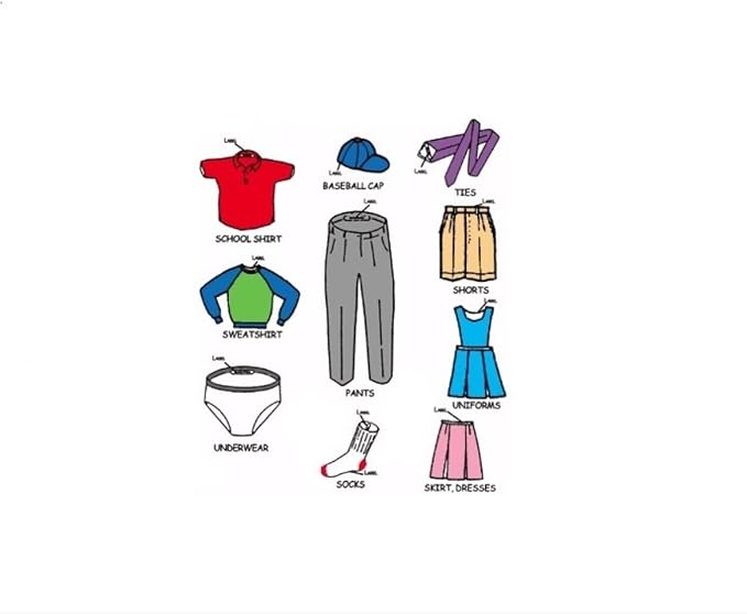 150 pc Iron On Name Tags for Clothing, 2" x 3/8", Washable, PreCut | Available in Black, Red, Green and Blue Ink