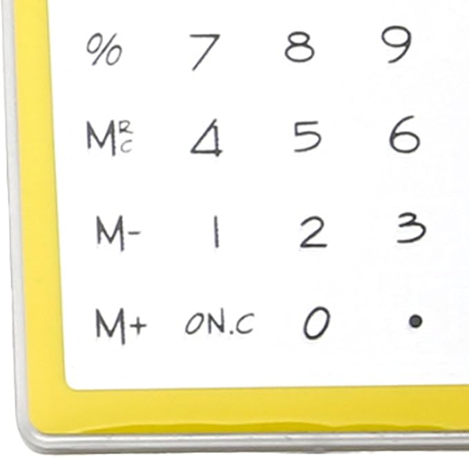 Solar Powered Calculator, Touch Screen 8 Digit LCD Display, Transparent Calculator for Office School Home with Lightweight and Compact Designf Business People and Family Use