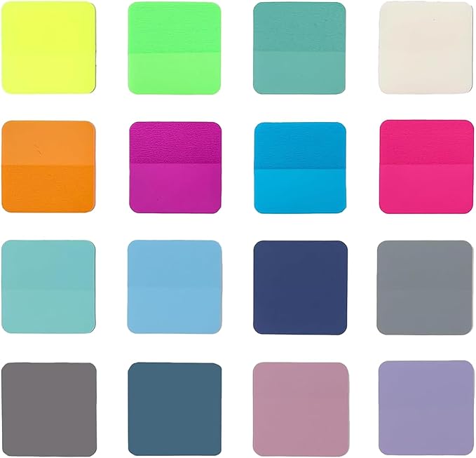 320PCS Transparent Sticky Notes - Colored Clear Sticky Note, Waterproof Translucent Color Memo Pad