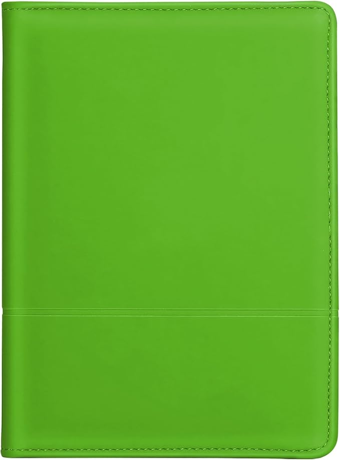 Classic Padfolio/Junior Portfolio Folder Case, Business A5 Binder Organizer Notepad for Men Women, 5 x 8 Writing Pad Included, Green