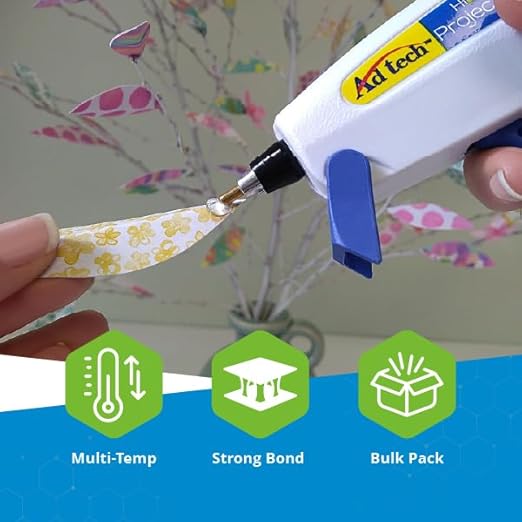 AdTech 8-Inch Mini Hot Glue Sticks, Clear | Multi-Temp, Strong Bonding Adhesive for Crafting, DIY & Repairs | Works with All Mini Glue Guns | Made in the USA