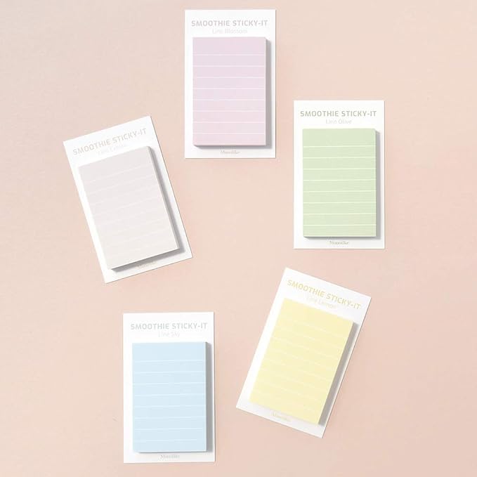 Monolike Smoothie ver.2 Line Sticky-it - 5p Set Self-Adhesive Memo Pad 50 Sheets