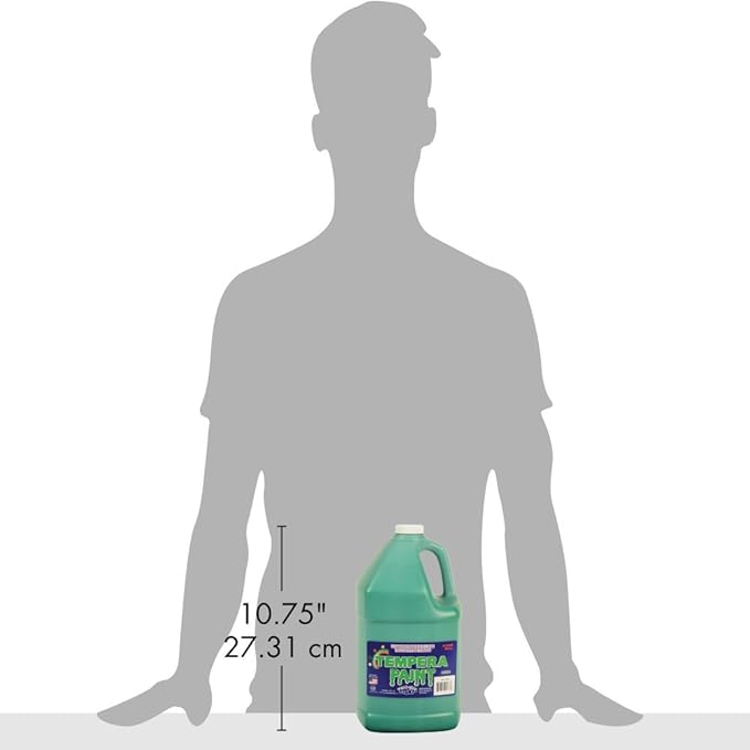 Constructive Playthings Washable Tempera Paint for Kids, Classroom Painting Supplies, 1 Gallon, Green