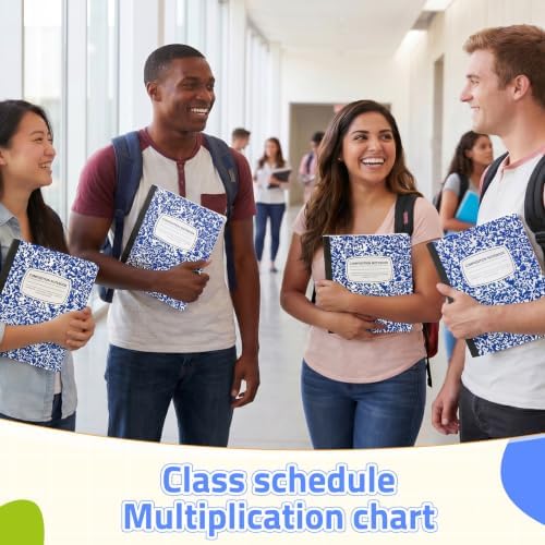 Fainne 100 Pack College Ruled Composition Notebooks Bulk B5,Blue