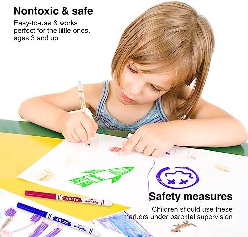 ARLTR Washable Markers Bulk, Bulk Pack of 320 in 16 Vibrant Colors with Super Tip - Perfect for Kids' Classrooms & Teachers