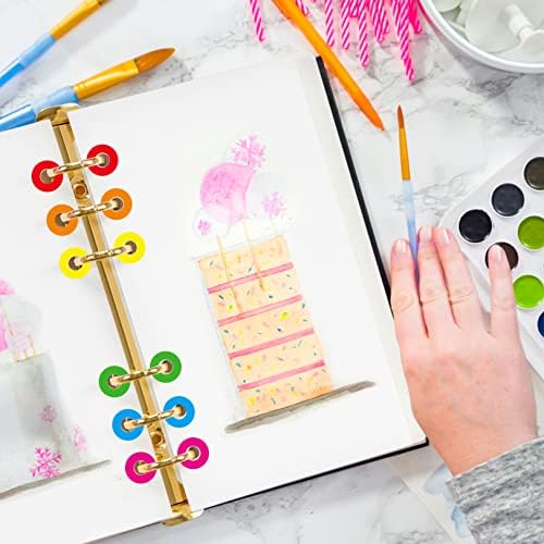 3000 Pieces Hole Reinforcement Stickers, 20 Color Designs Paper Hole Protectors Colorful Self-Adhesive Hole Punch Reinforcement Circle Labels for Loose-Leaf Paper Sheets (Outer 0.5”, Inner 0.25”)