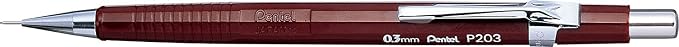 Pentel P200 Series Auto Mechanical Pencil Set of 4-0.3/0.5/0.7/0.9mm