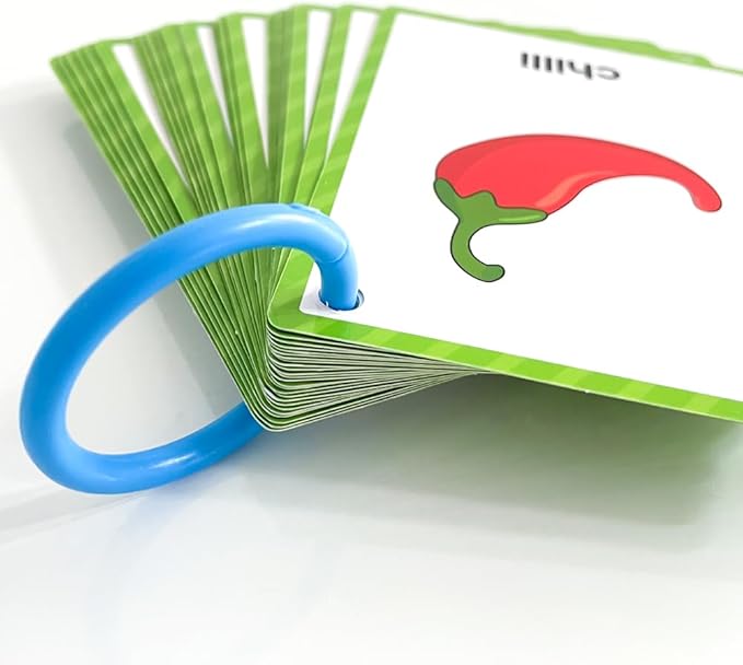 Lachilly Fruits and Vegetables Learning Flashcards, High Frequency Words, Beginning Reading, Kindergarten, ESL Teaching Materials, Autism Learning Materials, Vocabulary Building, 25 Cards, 48 Words
