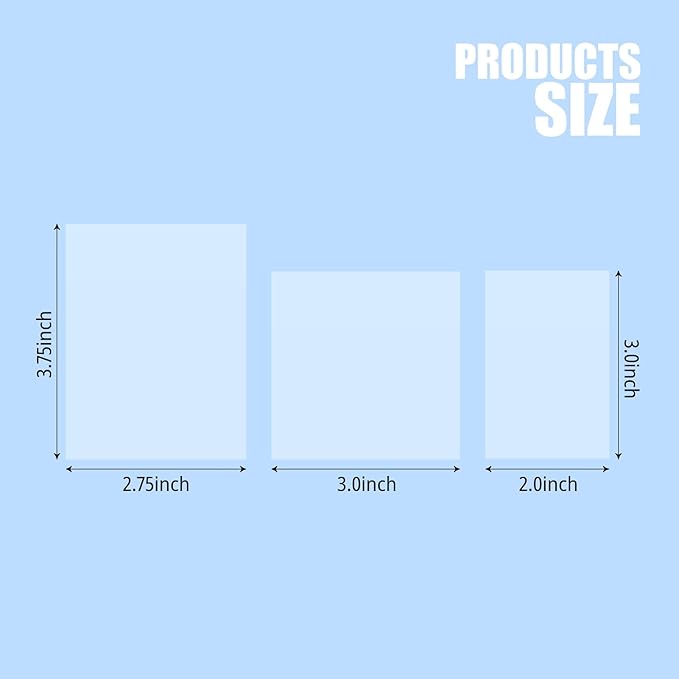 300 Pcs Transparent Sticky Notes, 2x3 Inch Waterproof See Through Sticky Notes for School Office Books Annotation (2x3 Inch)