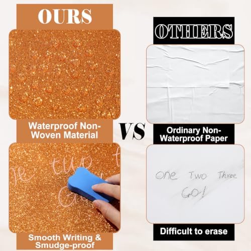 Glitter Orange Bulletin Board Roll Non-Woven Fabric Poster 15.7" x20ft