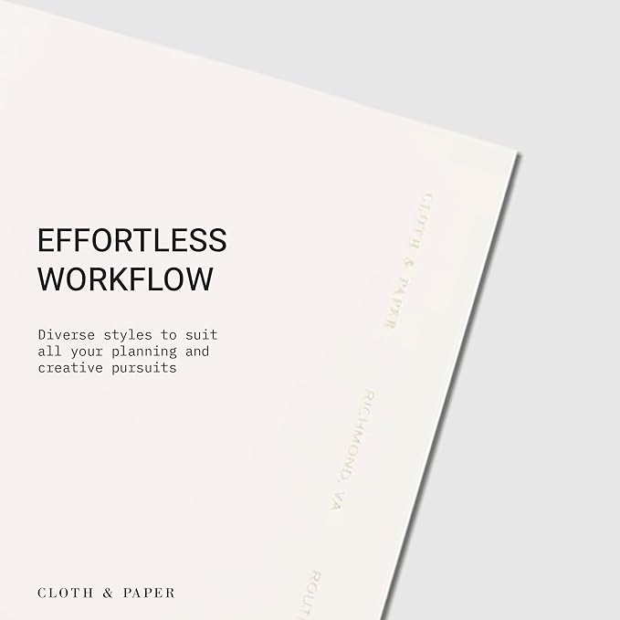 Cloth & Paper Travel Notebook | Routine Builder Planner – Beignet | Pocket Plus Habit Tracker Notebook 3.2" x 6" | Routine Planner for Habit Tracking, Goals & Daily Productivity – Soft Touch Cover