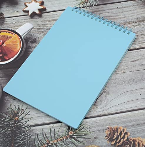 Yansanido Top Bound Spiral Notebook, 3 Pcs 3 Color A5 Size Thick Plastic Hardcover 8mm Ruled Paper 80 Sheets (160 Pages) Journal for School and Office Supplies (Light Color)