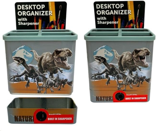 Tin Organizer with Sharpener at Bottom, Jurassic