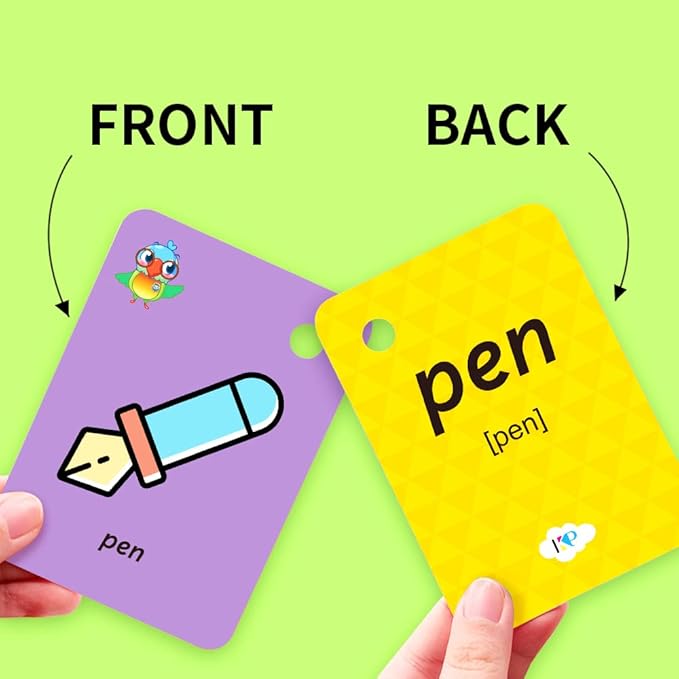 Preschool Toddler Flash Cards Sight Words with Pictures Learning Flash Cards for Kids Kindergarten 52 Pcs Articles of Daily Use with Ring(Articles of Daily Use)