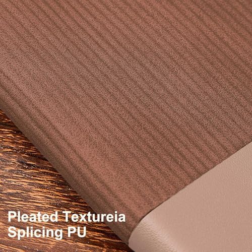 Lined Journal Notebook for Work College Ruled Note Book 5.79"x8.27" A5 PU Leather Daily Journaling 216 Pages for Women Men Writing Home School Supplies Business (Khaki/Darkpink)