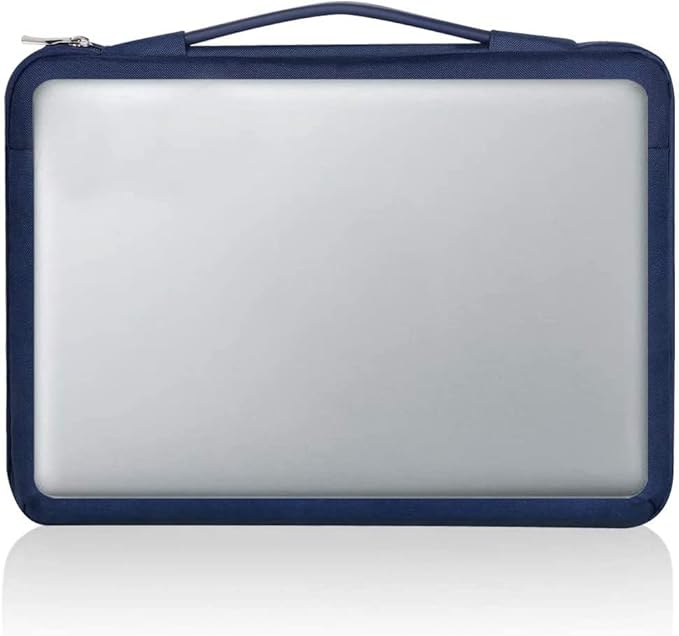 LANDICI 360°Laptop Sleeve Case 15.6 16 Inch Compatible with MacBook Pro 16 M1/M2/M3/M4 2019-2025, 15.6-16” Hp Dell Lenovo Acer Asus, Waterproof Computer Bag Cover with Handle, Blue