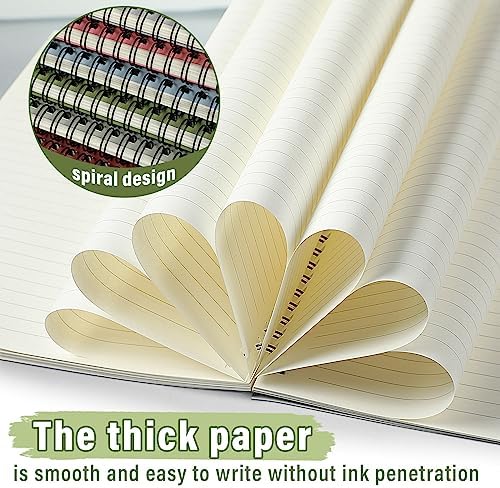 Fuutreo 6 Pack Spiral Notebook 10.5x7.45 Notebook,Fresh,Morandi