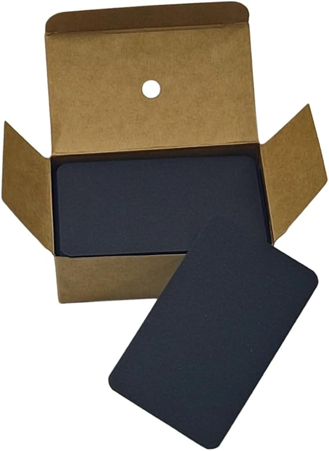 Astero Small Blank 3.5x2in Mini Index Cards & Flash Cards Blank Blank Business Cards to Write On Small Note Cards for Greeting Postcards Vocabulary Bookmarks DIY Messages (Black, 100pcs)