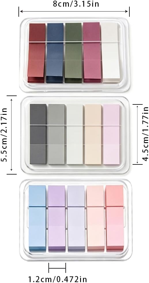 300PCS Sticky Tabs for Annotating Books, Clear Index Note Stickers for Bible, Notebooks & Reading, Small Mini Pop Up Tab Set, Paper Annotation Notes Flag Sticker for Notebook