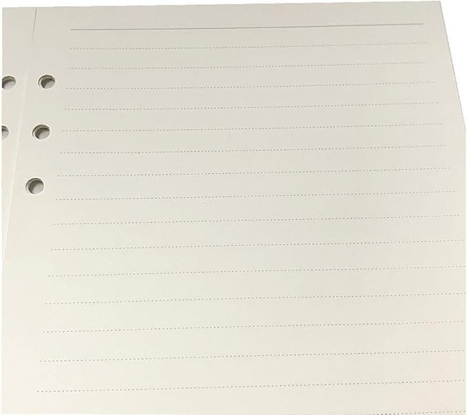 Harphia A5 Lined Paper Refill - 45 Sheets/90 Pages for Filofax, Personal Journals, 6 Ring Binder/Planner
