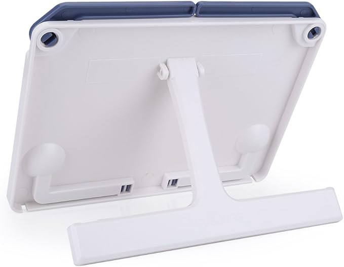 Dioche Book Stand Cookbook Holder Desk Reading with 5 Adjustable Height, Foldable and Portable Sturdy Bookstands for Textbook, Recipe, Magazine, Music Books, Laptop, Tablet