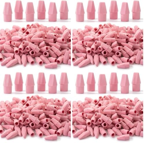 Mr. Pen- Pencil Top Erasers, 480 Pack, Pink, Latex-Free | No-Smudge Cap Pencil Erasers for Precise Erasing, Kids, Teachers, Studying Supplies