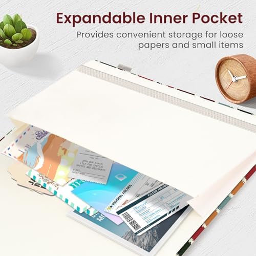 Taja Pretty Journal for Women, 5.7" x 8.3" Dotted Notebook for Journaling