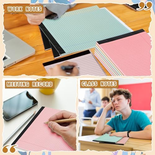 Fuutreo 8 Pcs Legal Pads 8.5 x 11 Colored Note Pads, Bohemian Color