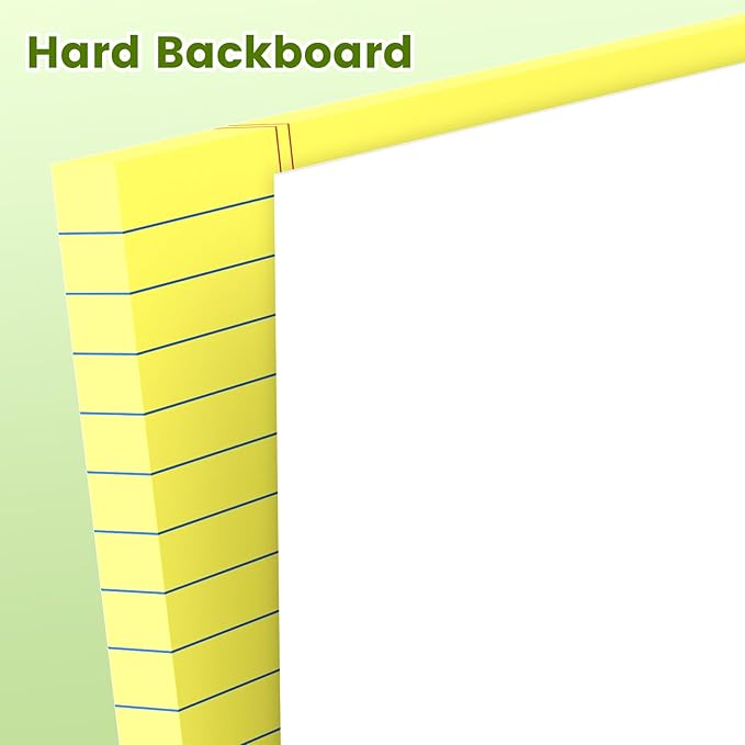 AILZFEI 2-Pack 8.5x11 Inch Yellow Note Pads, 50 Sheets per Pad - College Ruled Legal Pads for Students, Office & Home - Bright Paper for Smooth Writing - Perforated, No Bleed-Through, Pads of Paper