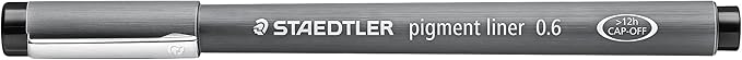 Staedtler Pigment Liner 308 Black 0.6 mm Pack of 10