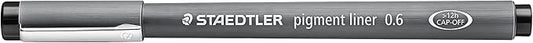 Staedtler Pigment Liner 308 Black 0.6 mm Pack of 10