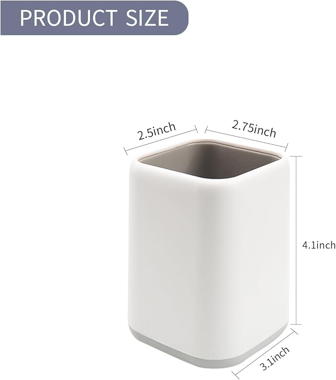 ZUFECY Pen Holder Stand for Desk, Scandinavian Design Desk Organizer Makeup Brush Holder for School, Home, Office (Gray)