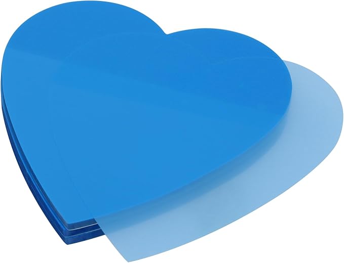 ONLYKXY 3 Pack Heart Shaped Transparent Sticky Notes 2.8X2.8in Waterproof Self-Stick Book Tabs 150 Sheets PET Markers Sticky Notes Pad (Blue)