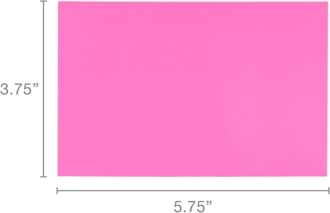 Hygloss 100 Pcs Blank Colored Index Cards - 100 Unlined Colored Flash Cards 3.75 x 5.75-Inch - Study Cards - Notecards for Studying, School, Office, or Games - 5 Bright Assorted Colors