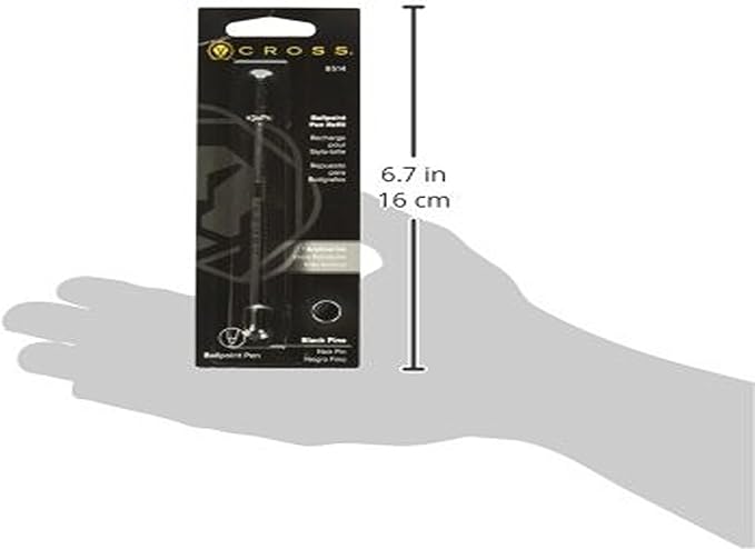 Cross Universal Ballpoint Pen Refill, Fine Point, Black, 1-Pack (8514)