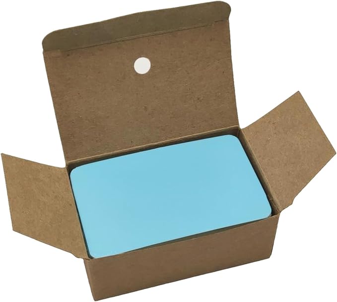 Blank Index Cards - 3.5x2" (9cmx5.2cm) - 200 PCS (2 Boxes, 100 Each) - Vibrant Colors for Study, Flash Cards, Business, Craft & Playing Cards (Blue)