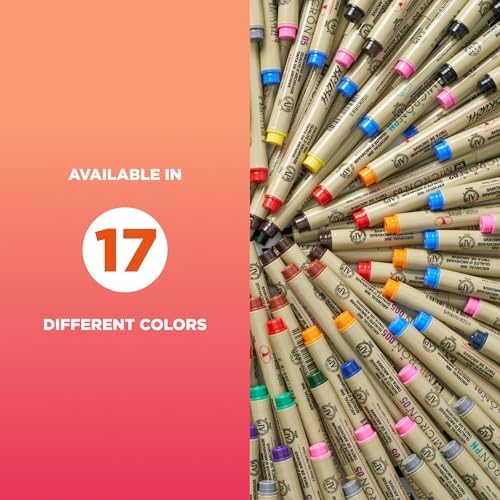 SAKURA Pigma Micron Fineliner Pens - Archival Black Ink Pens - Pens for Writing, Drawing, or Journaling - Assorted Point Sizes - 18 Pack