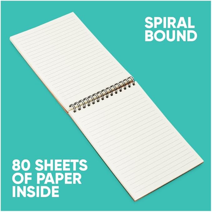 K-Kraft Steno Notebooks Kraft Paper Covers (Four 5 x 7 Notepads) 80 sheets each