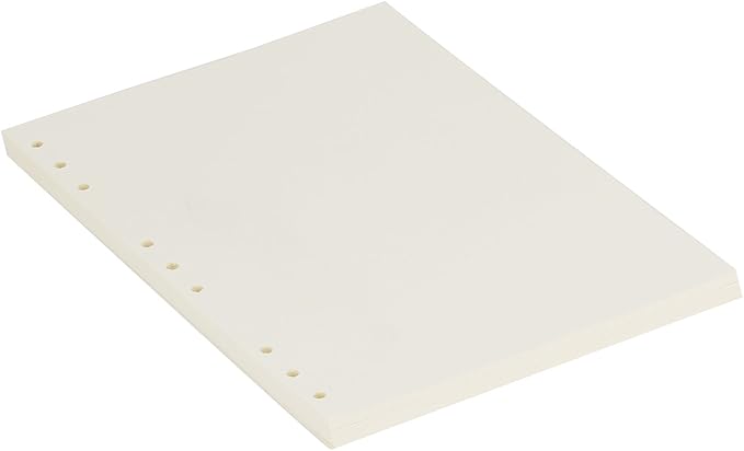 B5 Refill Paper 9 Hole Punched Filler Paper Refills for B5 Loose Leaf Notebook Travel Journal Personal Diary Planner Binder Scrapbook, 80 Sheet, 160 Page, Blank Paper, 6.9 Inches x 9.8 Inches