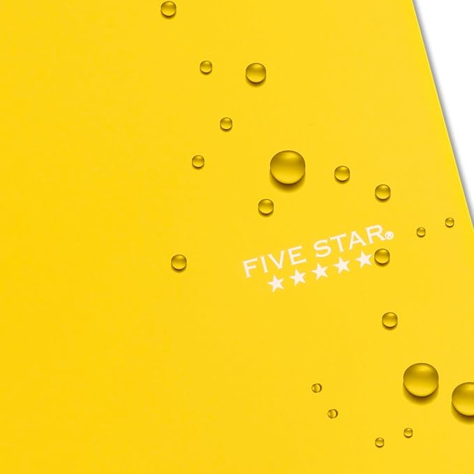 Five Star Spiral Notebook, 3 Subject, Wide Ruled, 150 Sheets | 10-1/2" x 8" Size | Harvest Yellow | Pack of 2 | Study App