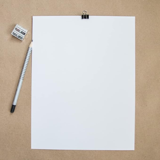 Reskid White Cardstock Thick Paper - Blank Heavy Weight 110 lb Cover Card Stock - 100 Pack (5.5x8.5, Inches)