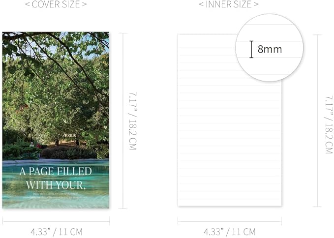 Monolike Capture The Life PVC Handy Notebook, Park - Exposed Binding, PVC cover, Academic, Journal, Diary, 160pages