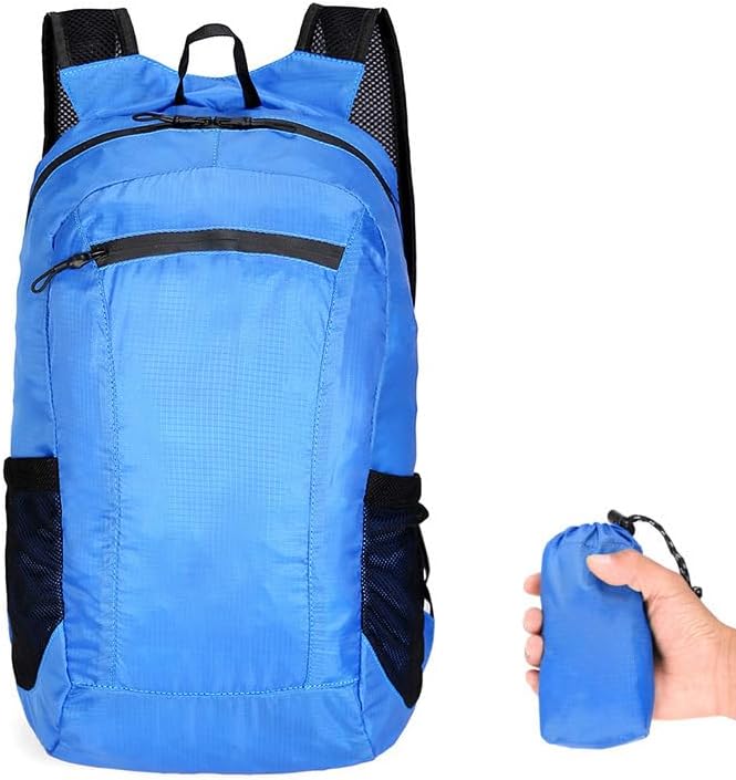 18L Mini Foldable Daypack, Waterproof and Lightweight Backpack | Small Outdoor Camping Day Pack, Travel Packable Bag for Men and Women, Easy to Carry