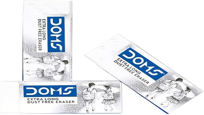Doms 3435/3436 XL Dust Free White Eraser Pack 20 Pcs