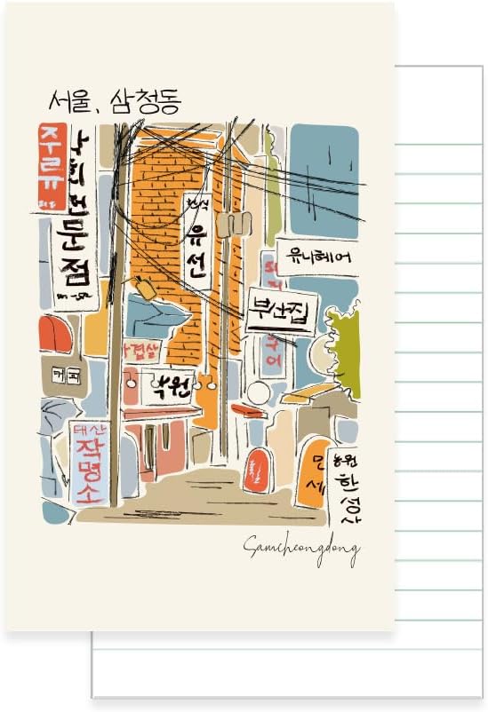 Monolike Seoul Paperback Line Notebook - 01. Samcheong-dong_Design note, Mini note, Simple note, Notebook, 192 Pages, 4.13x6.69