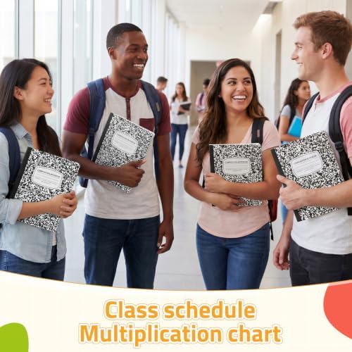 Fainne 100 Pack College Ruled Composition Notebooks Bulk B5,Black