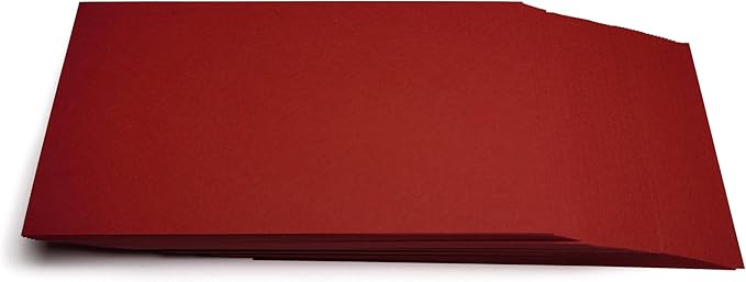 PPAPPAPPIYO 50 Pack 3x5 Colored Index Cards, 180gsm Premium Textured Blank Flash Cards, Heavyweight Cardstock for Study, Recipes, and DIY Crafts (red)